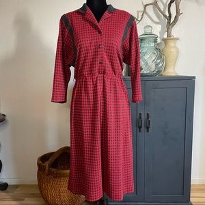 Vintage Petites by Willi Red Sweater Dress Small-Medium (4-6)